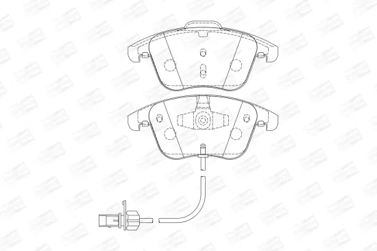Bremsbelagsatz, Scheibenbremse Vorderachse CHAMPION 573258CH Bild Bremsbelagsatz, Scheibenbremse Vorderachse CHAMPION 573258CH