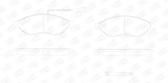 Bremsbelagsatz, Scheibenbremse CHAMPION 573260CH Bild Bremsbelagsatz, Scheibenbremse CHAMPION 573260CH