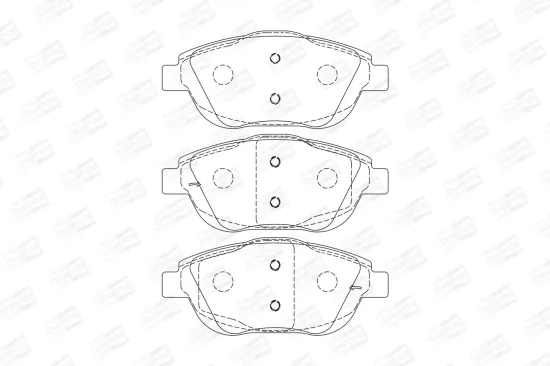 Bremsbelagsatz, Scheibenbremse Vorderachse CHAMPION 573264CH Bild Bremsbelagsatz, Scheibenbremse Vorderachse CHAMPION 573264CH