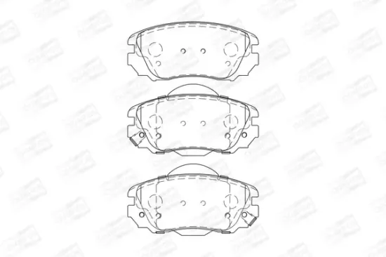Bremsbelagsatz, Scheibenbremse Vorderachse CHAMPION 573269CH Bild Bremsbelagsatz, Scheibenbremse Vorderachse CHAMPION 573269CH