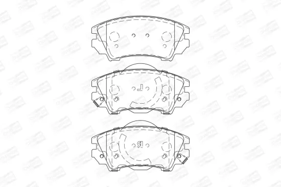 Bremsbelagsatz, Scheibenbremse Vorderachse CHAMPION 573270CH Bild Bremsbelagsatz, Scheibenbremse Vorderachse CHAMPION 573270CH