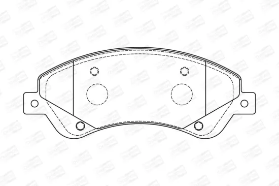 Bremsbelagsatz, Scheibenbremse Vorderachse CHAMPION 573276CH Bild Bremsbelagsatz, Scheibenbremse Vorderachse CHAMPION 573276CH