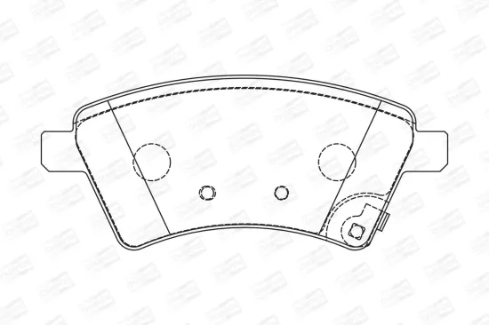Bremsbelagsatz, Scheibenbremse Vorderachse CHAMPION 573288CH Bild Bremsbelagsatz, Scheibenbremse Vorderachse CHAMPION 573288CH