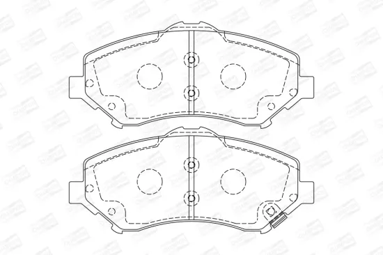 Bremsbelagsatz, Scheibenbremse Vorderachse CHAMPION 573298CH Bild Bremsbelagsatz, Scheibenbremse Vorderachse CHAMPION 573298CH