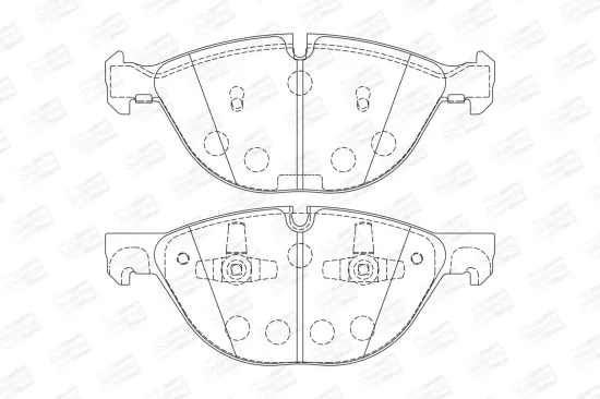 Bremsbelagsatz, Scheibenbremse Vorderachse CHAMPION 573317CH Bild Bremsbelagsatz, Scheibenbremse Vorderachse CHAMPION 573317CH