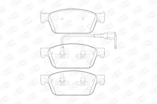 Bremsbelagsatz, Scheibenbremse Vorderachse CHAMPION 573330CH Bild Bremsbelagsatz, Scheibenbremse Vorderachse CHAMPION 573330CH