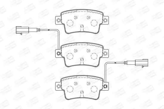 Bremsbelagsatz, Scheibenbremse Hinterachse CHAMPION 573345CH Bild Bremsbelagsatz, Scheibenbremse Hinterachse CHAMPION 573345CH