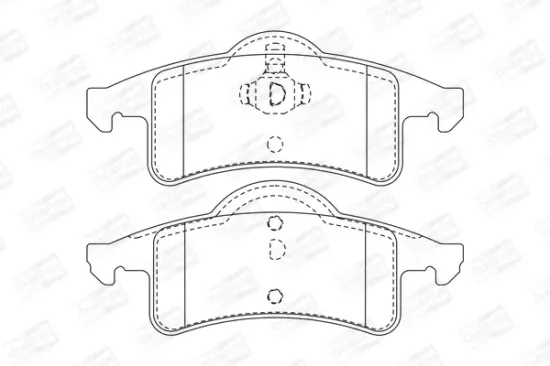 Bremsbelagsatz, Scheibenbremse Hinterachse CHAMPION 573374CH Bild Bremsbelagsatz, Scheibenbremse Hinterachse CHAMPION 573374CH