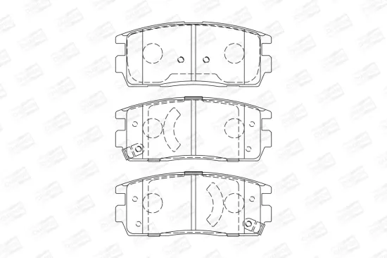 Bremsbelagsatz, Scheibenbremse Hinterachse CHAMPION 573386CH Bild Bremsbelagsatz, Scheibenbremse Hinterachse CHAMPION 573386CH