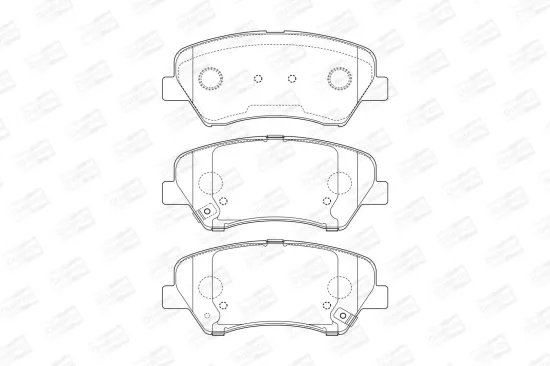Bremsbelagsatz, Scheibenbremse Vorderachse CHAMPION 573406CH Bild Bremsbelagsatz, Scheibenbremse Vorderachse CHAMPION 573406CH