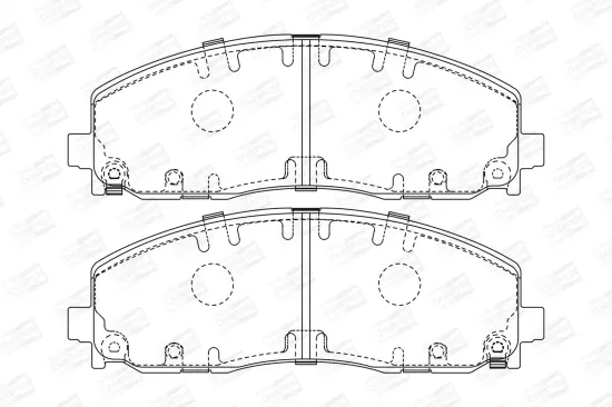 Bremsbelagsatz, Scheibenbremse Vorderachse CHAMPION 573411CH Bild Bremsbelagsatz, Scheibenbremse Vorderachse CHAMPION 573411CH