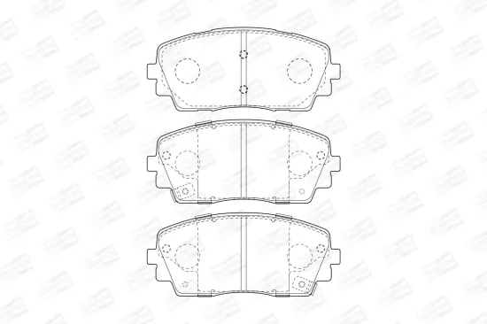 Bremsbelagsatz, Scheibenbremse Vorderachse CHAMPION 573420CH Bild Bremsbelagsatz, Scheibenbremse Vorderachse CHAMPION 573420CH