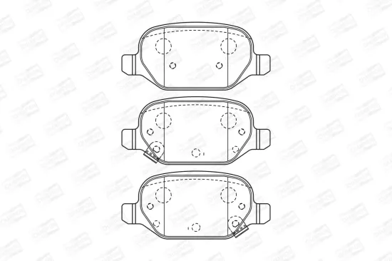 Bremsbelagsatz, Scheibenbremse Hinterachse Hinterachse CHAMPION 573427CH Bild Bremsbelagsatz, Scheibenbremse Hinterachse Hinterachse CHAMPION 573427CH