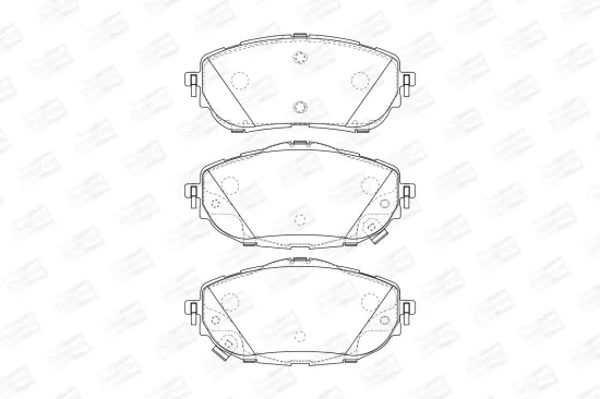 Bremsbelagsatz, Scheibenbremse Vorderachse CHAMPION 573440CH Bild Bremsbelagsatz, Scheibenbremse Vorderachse CHAMPION 573440CH