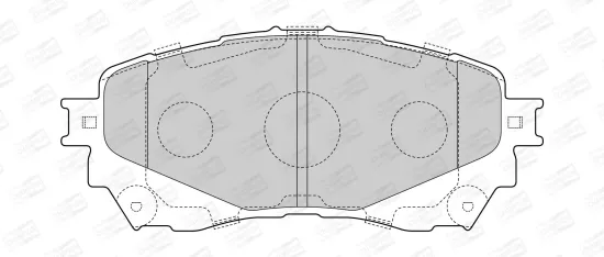 Bremsbelagsatz, Scheibenbremse Vorderachse CHAMPION 573444CH Bild Bremsbelagsatz, Scheibenbremse Vorderachse CHAMPION 573444CH