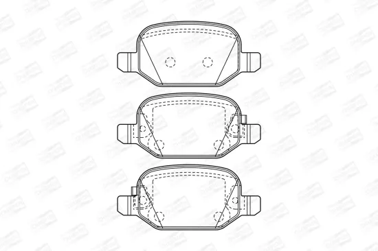 Bremsbelagsatz, Scheibenbremse Hinterachse CHAMPION 573445CH Bild Bremsbelagsatz, Scheibenbremse Hinterachse CHAMPION 573445CH