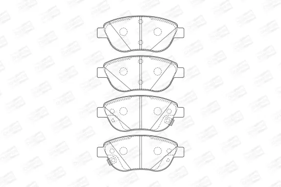 Bremsbelagsatz, Scheibenbremse Vorderachse CHAMPION 573446CH Bild Bremsbelagsatz, Scheibenbremse Vorderachse CHAMPION 573446CH