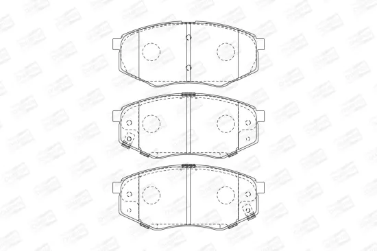 Bremsbelagsatz, Scheibenbremse Vorderachse CHAMPION 573454CH Bild Bremsbelagsatz, Scheibenbremse Vorderachse CHAMPION 573454CH