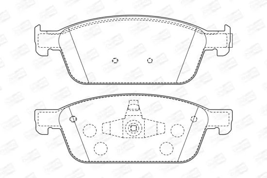Bremsbelagsatz, Scheibenbremse Vorderachse CHAMPION 573460CH Bild Bremsbelagsatz, Scheibenbremse Vorderachse CHAMPION 573460CH