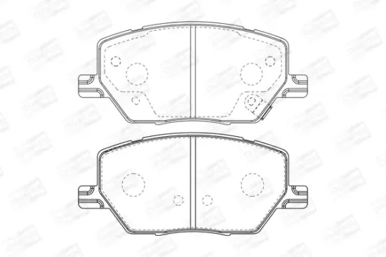 Bremsbelagsatz, Scheibenbremse Vorderachse CHAMPION 573610CH Bild Bremsbelagsatz, Scheibenbremse Vorderachse CHAMPION 573610CH