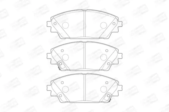 Bremsbelagsatz, Scheibenbremse Vorderachse CHAMPION 573611CH Bild Bremsbelagsatz, Scheibenbremse Vorderachse CHAMPION 573611CH