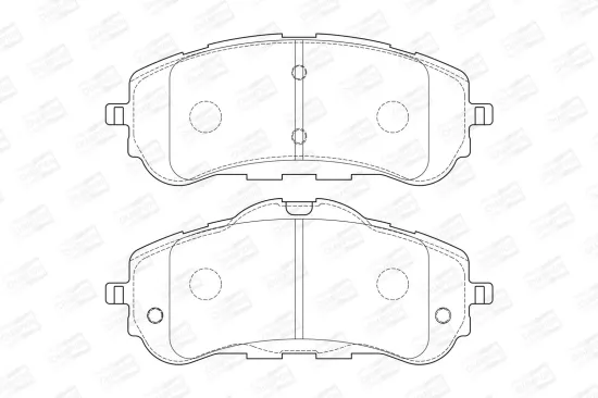 Bremsbelagsatz, Scheibenbremse Vorderachse CHAMPION 573620CH Bild Bremsbelagsatz, Scheibenbremse Vorderachse CHAMPION 573620CH