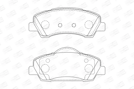 Bremsbelagsatz, Scheibenbremse Vorderachse CHAMPION 573630CH Bild Bremsbelagsatz, Scheibenbremse Vorderachse CHAMPION 573630CH