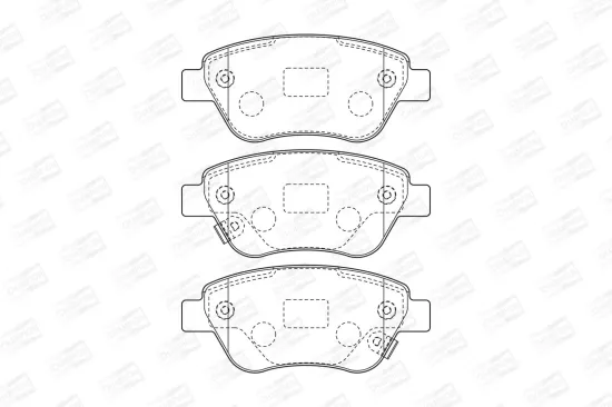 Bremsbelagsatz, Scheibenbremse Vorderachse CHAMPION 573652CH Bild Bremsbelagsatz, Scheibenbremse Vorderachse CHAMPION 573652CH