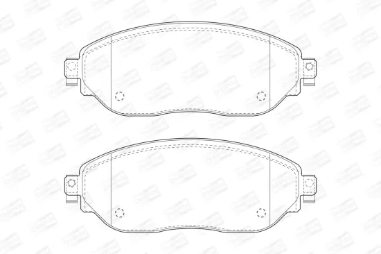 Bremsbelagsatz, Scheibenbremse Vorderachse CHAMPION 573656CH Bild Bremsbelagsatz, Scheibenbremse Vorderachse CHAMPION 573656CH