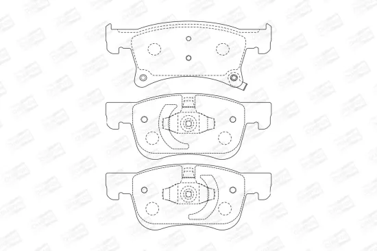 Bremsbelagsatz, Scheibenbremse Vorderachse CHAMPION 573657CH Bild Bremsbelagsatz, Scheibenbremse Vorderachse CHAMPION 573657CH