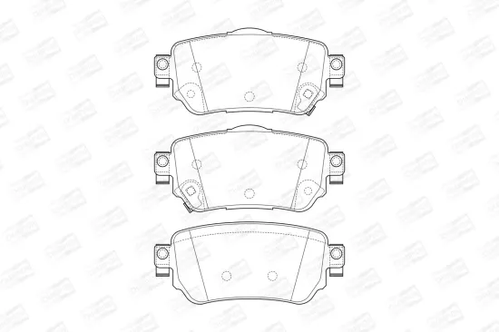 Bremsbelagsatz, Scheibenbremse Hinterachse CHAMPION 573658CH Bild Bremsbelagsatz, Scheibenbremse Hinterachse CHAMPION 573658CH