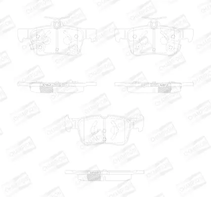 Bremsbelagsatz, Scheibenbremse Hinterachse CHAMPION 573687CH Bild Bremsbelagsatz, Scheibenbremse Hinterachse CHAMPION 573687CH