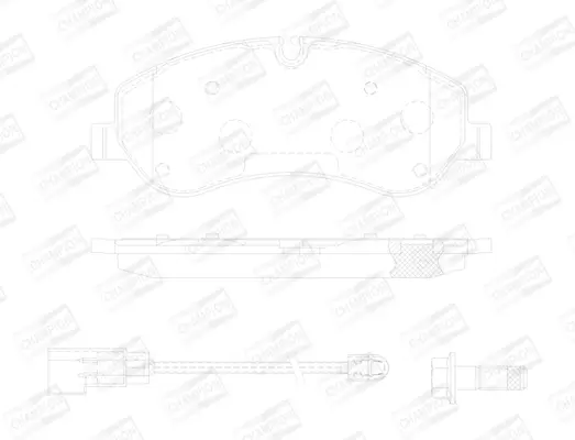 Bremsbelagsatz, Scheibenbremse Vorderachse CHAMPION 573690CH Bild Bremsbelagsatz, Scheibenbremse Vorderachse CHAMPION 573690CH