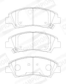 Bremsbelagsatz, Scheibenbremse Vorderachse CHAMPION 573691CH Bild Bremsbelagsatz, Scheibenbremse Vorderachse CHAMPION 573691CH
