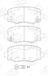Bremsbelagsatz, Scheibenbremse Hinterachse CHAMPION 573693CH Bild Bremsbelagsatz, Scheibenbremse Hinterachse CHAMPION 573693CH