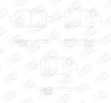 Bremsbelagsatz, Scheibenbremse Hinterachse CHAMPION 573706CH Bild Bremsbelagsatz, Scheibenbremse Hinterachse CHAMPION 573706CH