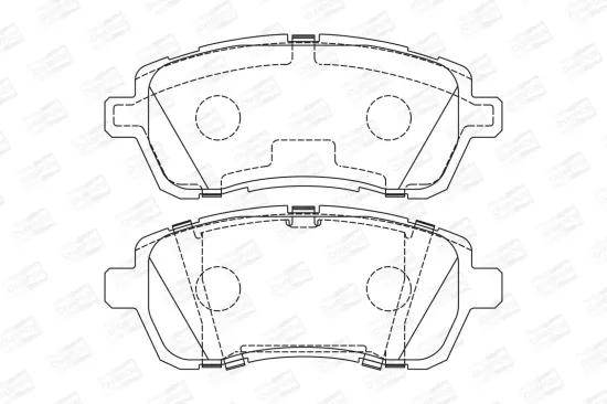 Bremsbelagsatz, Scheibenbremse Vorderachse CHAMPION 573747CH Bild Bremsbelagsatz, Scheibenbremse Vorderachse CHAMPION 573747CH