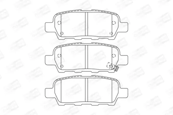 Bremsbelagsatz, Scheibenbremse Hinterachse CHAMPION 573754CH Bild Bremsbelagsatz, Scheibenbremse Hinterachse CHAMPION 573754CH