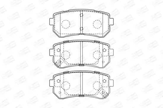Bremsbelagsatz, Scheibenbremse Hinterachse CHAMPION 573757CH Bild Bremsbelagsatz, Scheibenbremse Hinterachse CHAMPION 573757CH