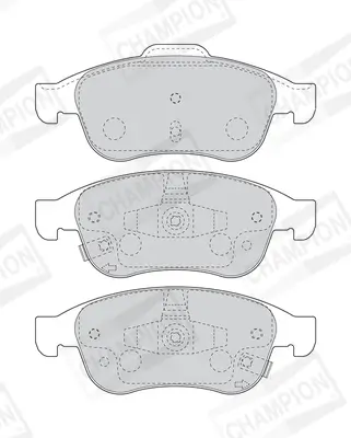 Bremsbelagsatz, Scheibenbremse CHAMPION 573766CH Bild Bremsbelagsatz, Scheibenbremse CHAMPION 573766CH