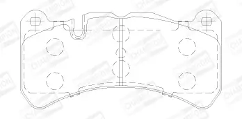 Bremsbelagsatz, Scheibenbremse CHAMPION 573799CH Bild Bremsbelagsatz, Scheibenbremse CHAMPION 573799CH