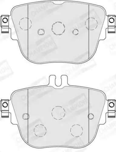 Bremsbelagsatz, Scheibenbremse Hinterachse CHAMPION 573845CH Bild Bremsbelagsatz, Scheibenbremse Hinterachse CHAMPION 573845CH