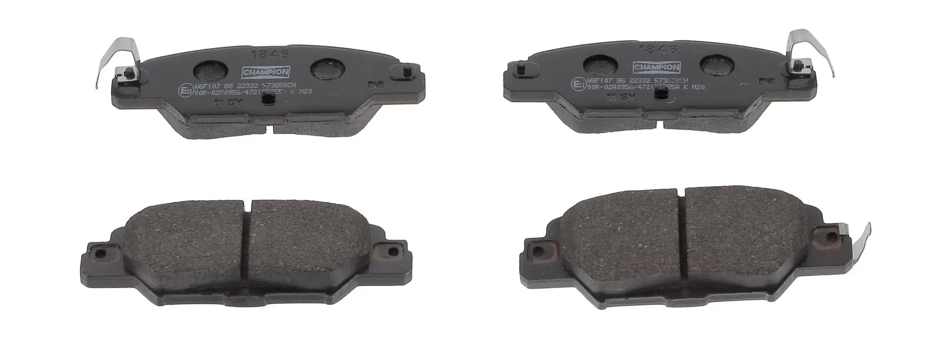 Bremsbelagsatz, Scheibenbremse Hinterachse CHAMPION 573858CH