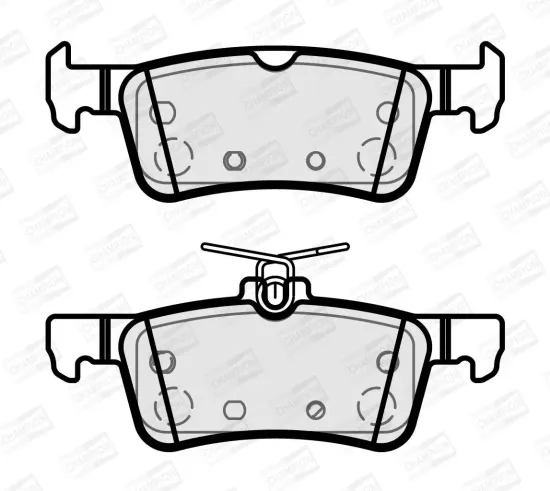 Bremsbelagsatz, Scheibenbremse Hinterachse CHAMPION 573888CH Bild Bremsbelagsatz, Scheibenbremse Hinterachse CHAMPION 573888CH