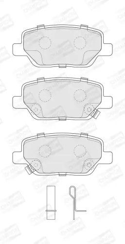 Bremsbelagsatz, Scheibenbremse Hinterachse CHAMPION 573918CH Bild Bremsbelagsatz, Scheibenbremse Hinterachse CHAMPION 573918CH