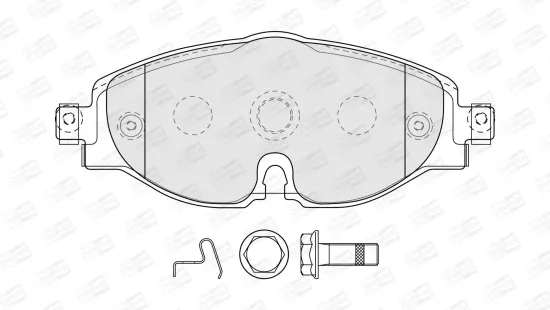 Bremsbelagsatz, Scheibenbremse Vorderachse CHAMPION 574075CH Bild Bremsbelagsatz, Scheibenbremse Vorderachse CHAMPION 574075CH