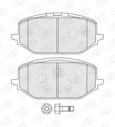 Bremsbelagsatz, Scheibenbremse Vorderachse CHAMPION 574077CH Bild Bremsbelagsatz, Scheibenbremse Vorderachse CHAMPION 574077CH