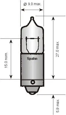 Glühlampe, Schlussleuchte 12 V 6 W H6W SPAHN GLÜHLAMPEN 1269 Bild Glühlampe, Schlussleuchte 12 V 6 W H6W SPAHN GLÜHLAMPEN 1269