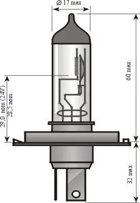 Glühlampe, Fernscheinwerfer 12 V 60/55 W H4 SPAHN GLÜHLAMPEN 54080 Bild Glühlampe, Fernscheinwerfer 12 V 60/55 W H4 SPAHN GLÜHLAMPEN 54080