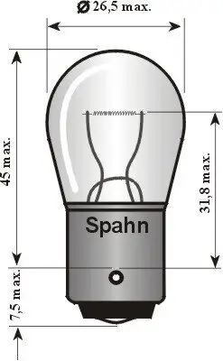 Glühlampe, Blinkleuchte 12 V 21 W P21W SPAHN GLÜHLAMPEN 2010 Bild Glühlampe, Blinkleuchte 12 V 21 W P21W SPAHN GLÜHLAMPEN 2010